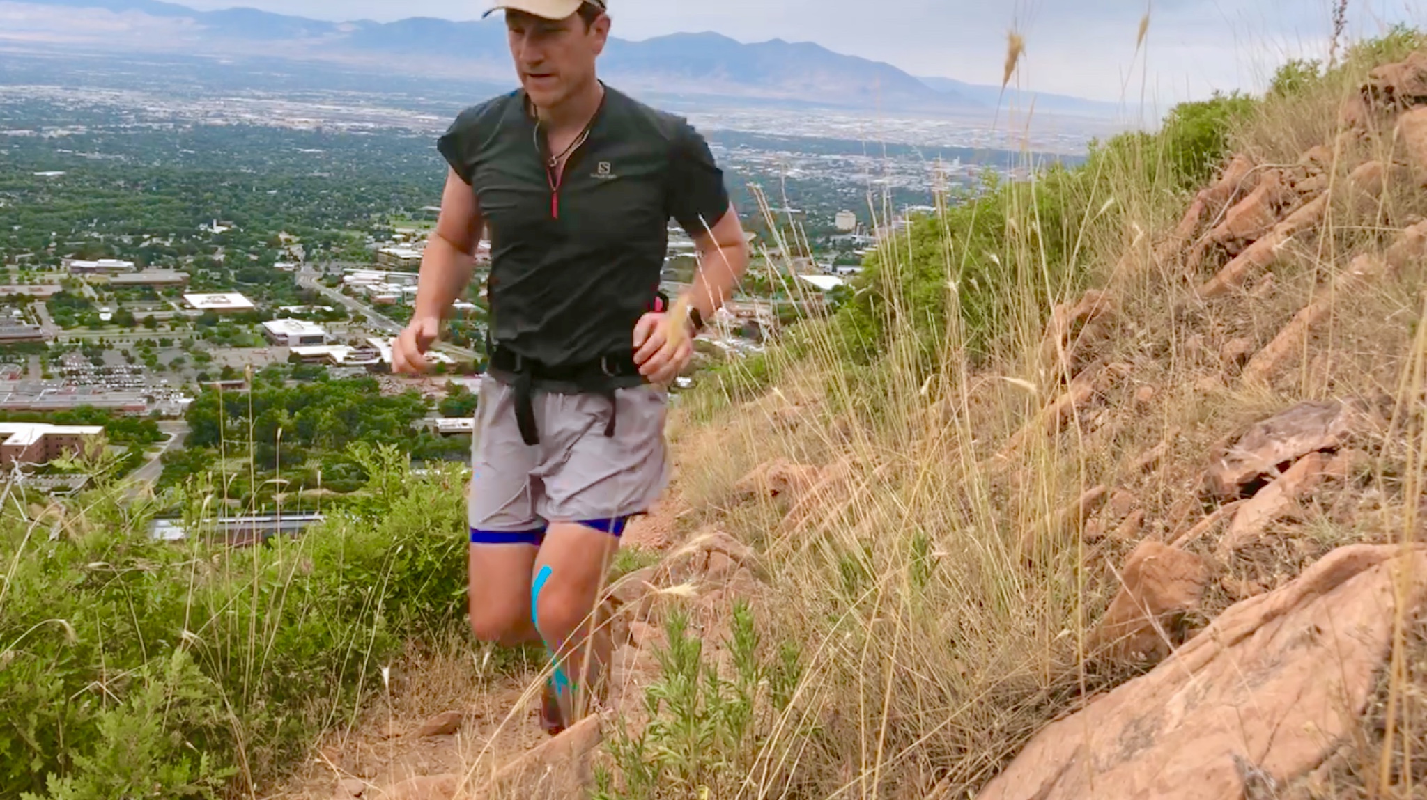 Dr. Mark Scholl trail running in the Wasatch Mountains
